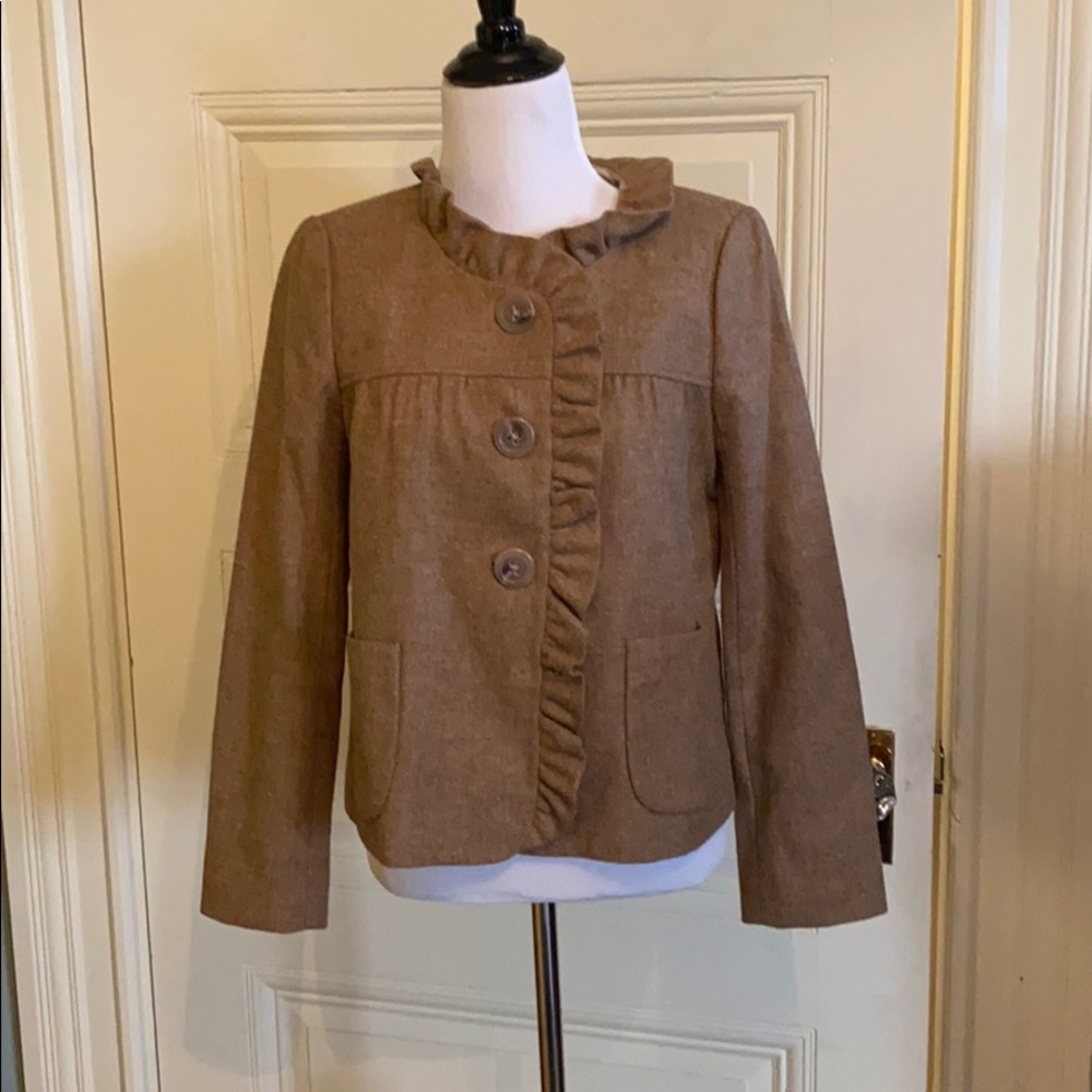J Crew wool jacket crop swing style